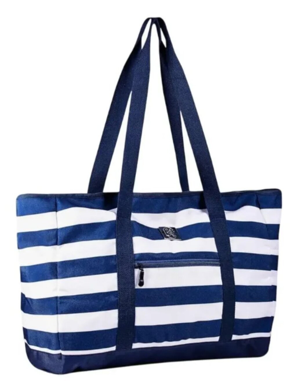 Bang & Carsen Navy White Striped Beach Tote Bag NWT Large Canvas